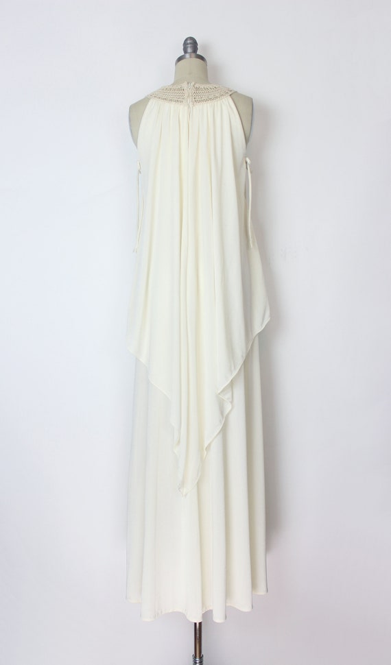 vintage 70s goddess dress / 1970s grecian draped … - image 4