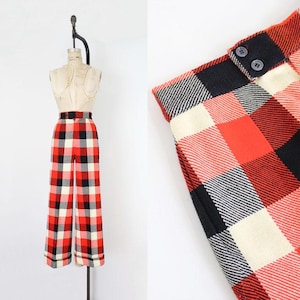 70s Plaid Pants - Etsy