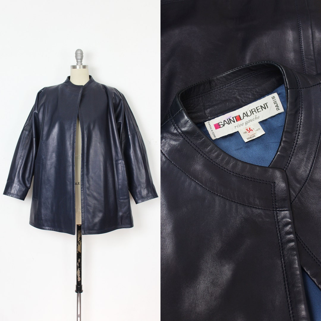 Vintage Yves Saint Laurent Leather Jacket / 1980s Leather Vintage Yves Saint Laurent Leather Jacket / 1980s Leather