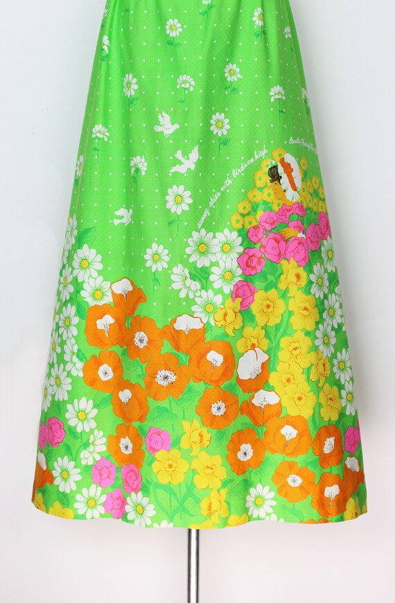 vintage 1970s MALIA skirt / 1970s print maxi skir… - image 6