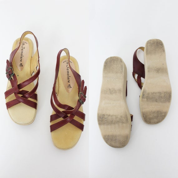 vintage FAMOLARE sandals / 1970s leather sandals … - image 7