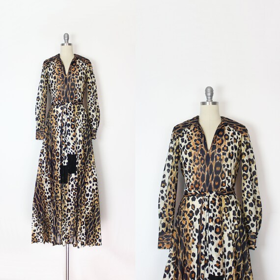 Vintage Safari Print Dress with Belt 14 main image 1