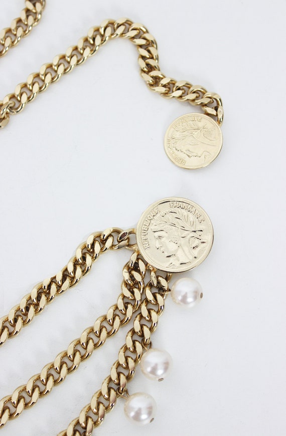 vintage chain link coin belt / 1980s chain link p… - image 5