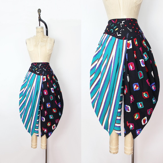 Vintage 80s Balloon Pants / 1980s Avant Garde Pants / Wrap