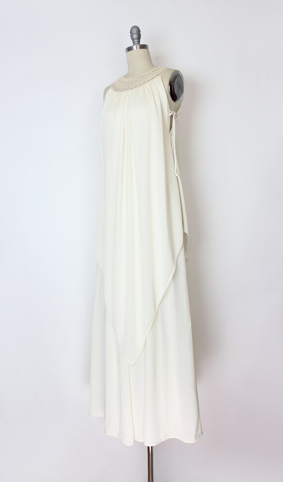 vintage 70s goddess dress / 1970s grecian draped … - image 3