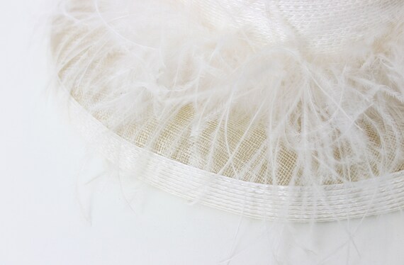 vintage feather straw hat / 1980s PERRY ELLIS hat… - image 8