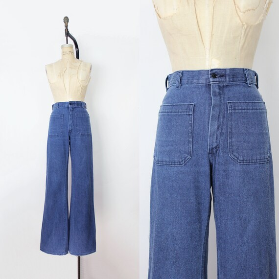 vintage sailor jeans / 1980s sailor jeans / vinta… - image 1