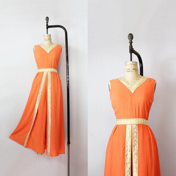 vintage 60s jumpsuit / 1960s wide leg palazzo jump