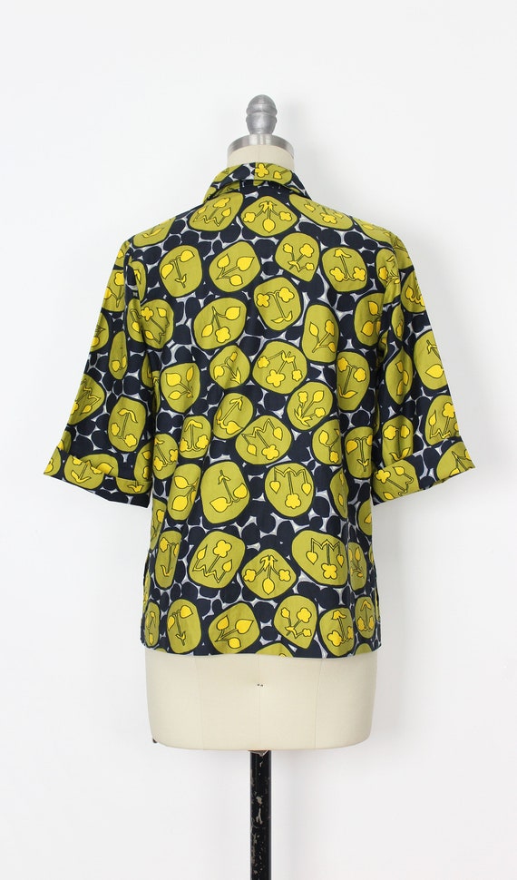 vintage 60s mod shirt / 1960s mod floral blouse /… - image 4