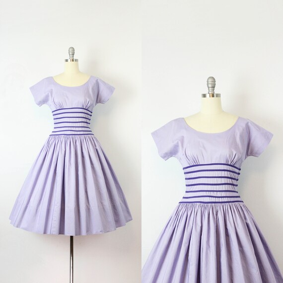 purple 50s dress