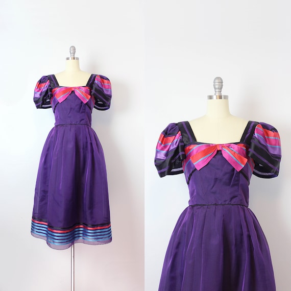 SALE / vintage 80s party dress / 1980s MORTON MYLE