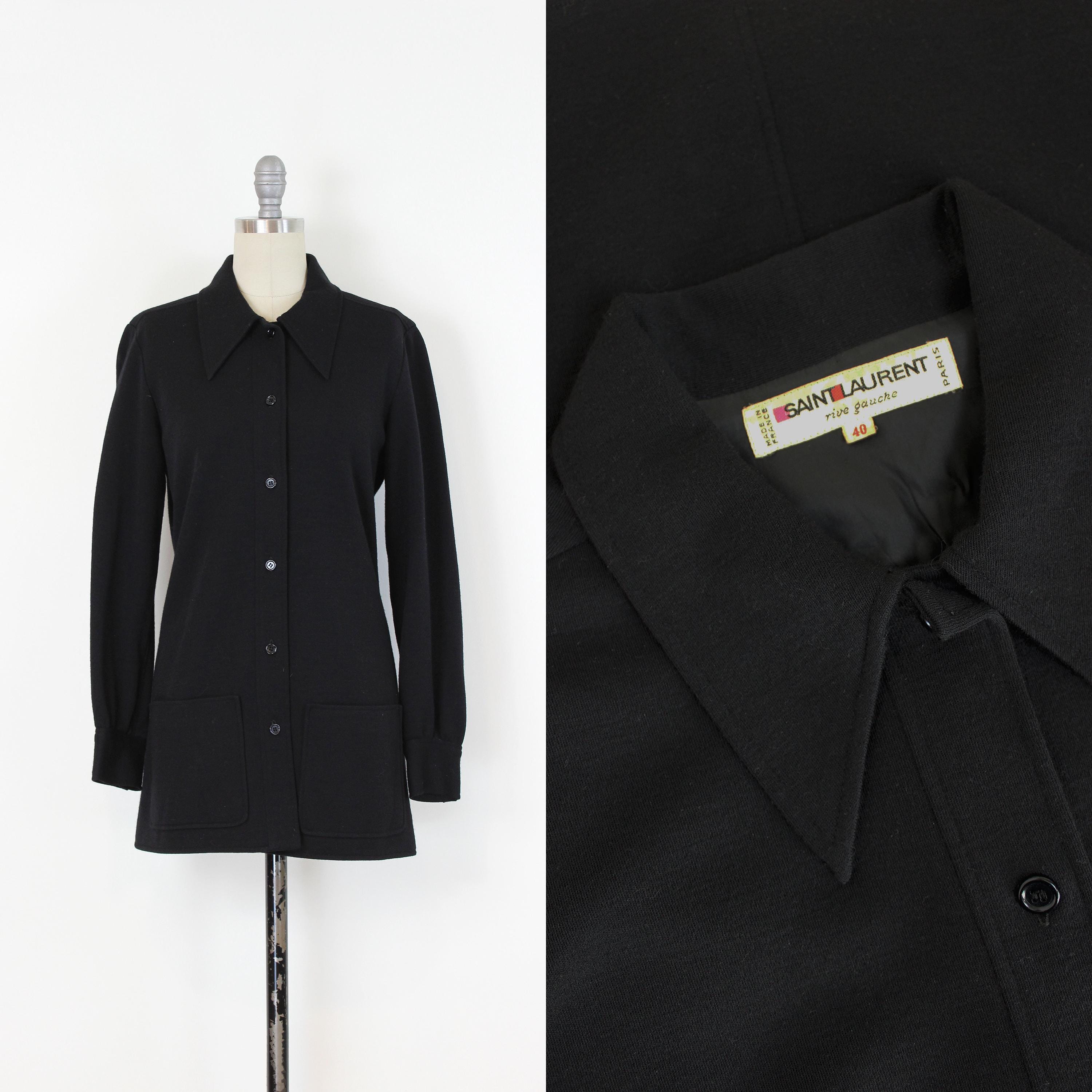 ジャケット・アウター Vintage Yves Saint Laurent knit jacket Vintage Yves Saint Laurent Cream / Grey Jacket Men's Cotton