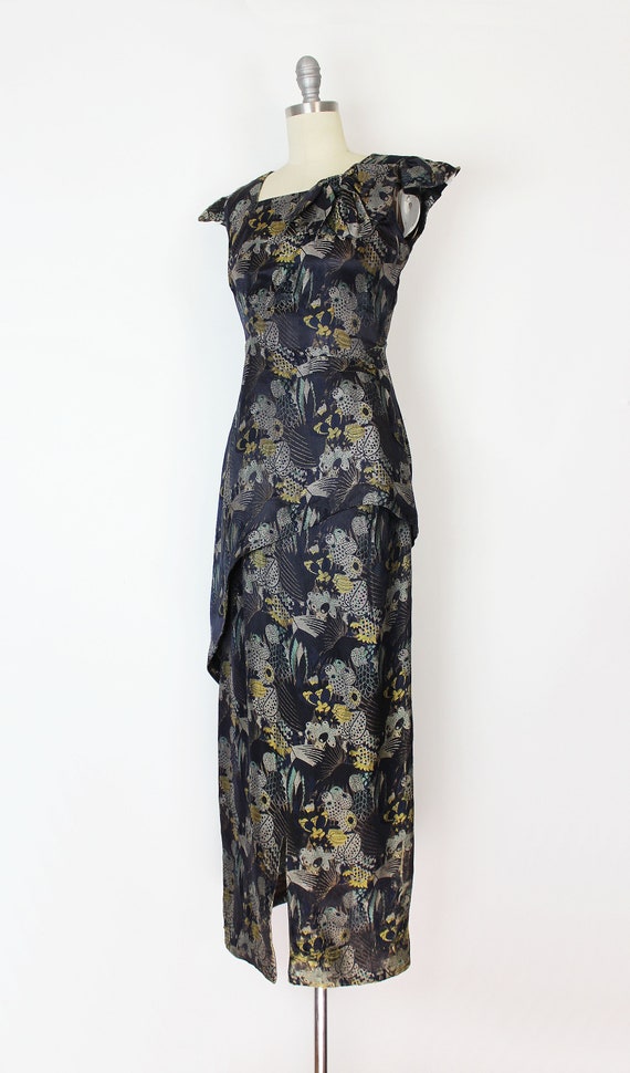 vintage 30s dress / 1930s metallic brocade dress … - image 3