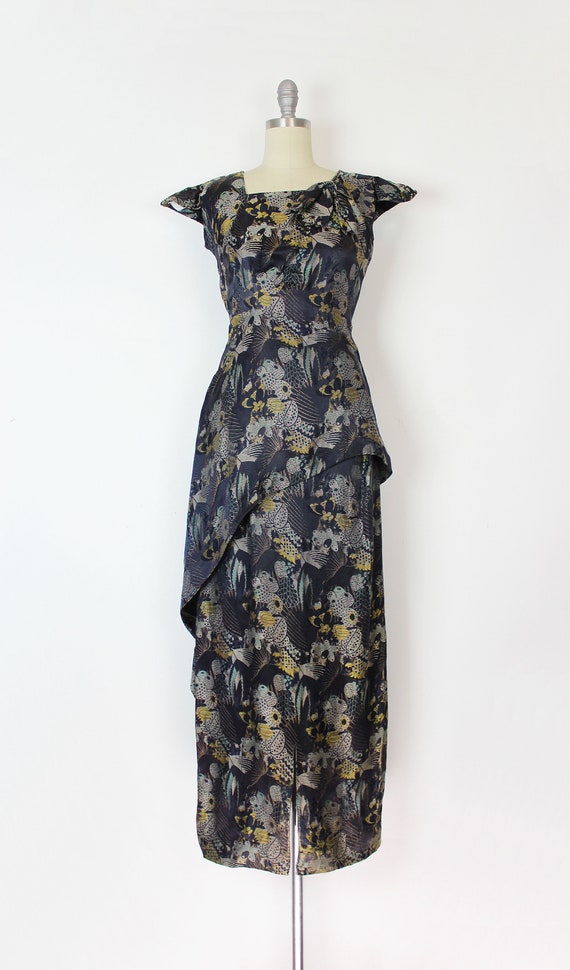 vintage 30s dress / 1930s metallic brocade dress … - image 2