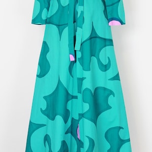 Vintage 60-tals MARIMEKKO-klänning / 1960-tals op art-klänning / Annika Rimala Finland-klänning / grafisk maxiklänning / A-linjeklänning i bomull / designerklänning från 60-talet bild 7