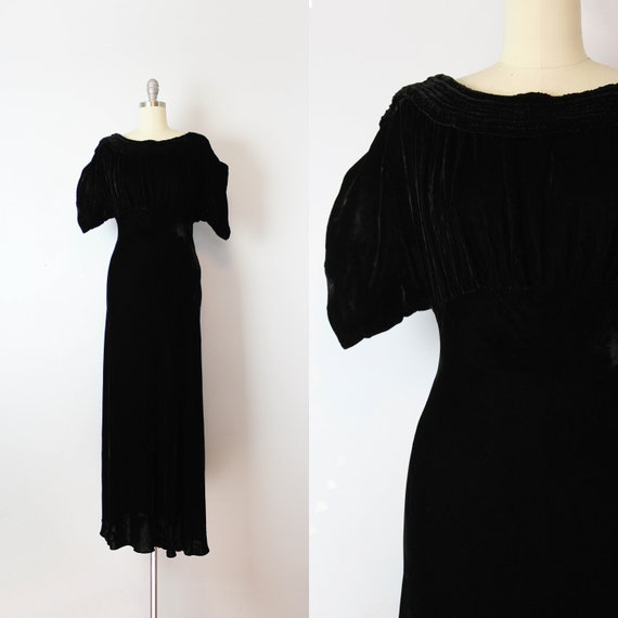 1930s velvet dress