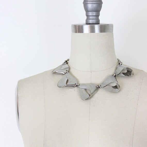 アクセサリー silver 1980s necklace VINTAGE SIGNED GC 925 SOLID STERLING SILVER MESH LINK CHAIN