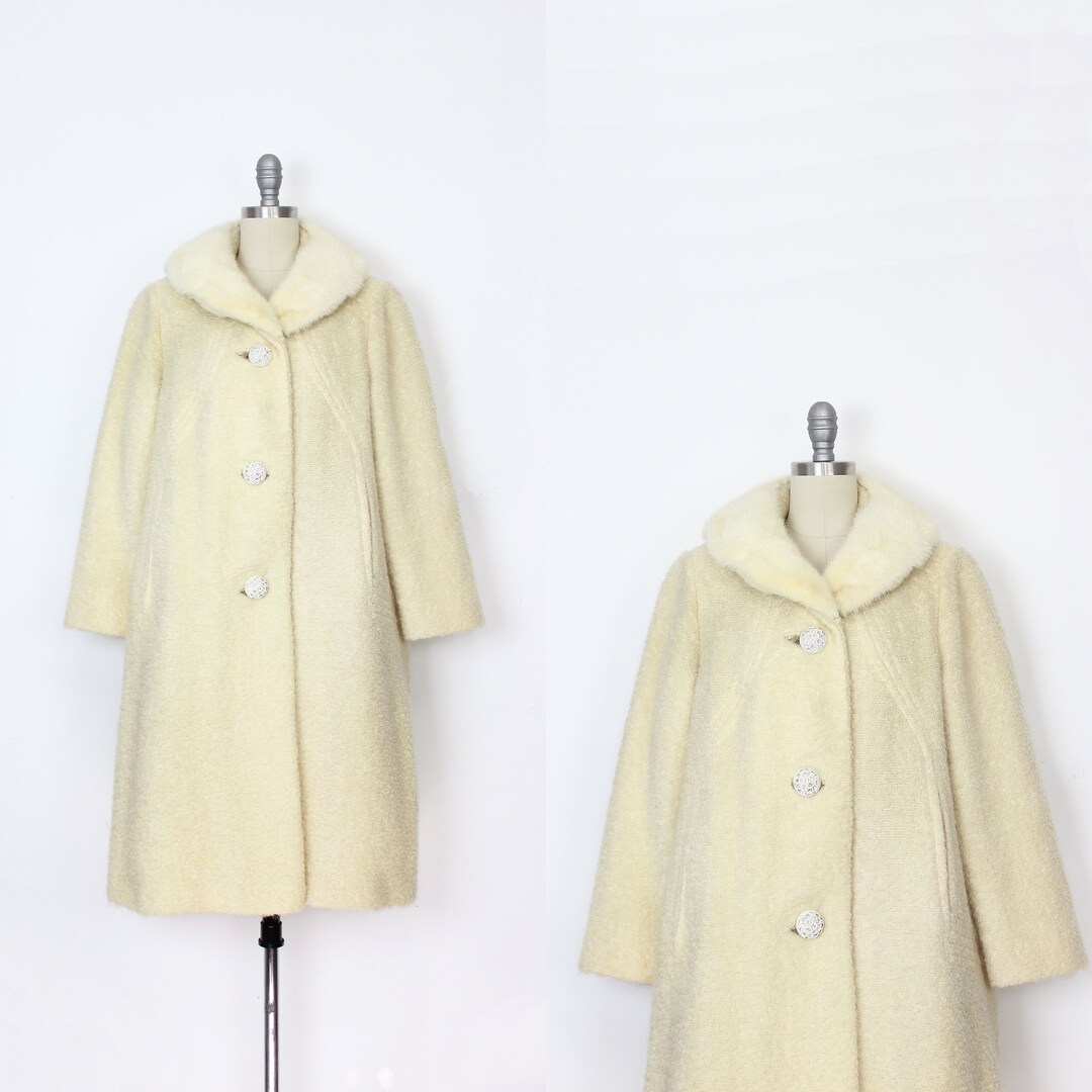 1950s woven wool coat with matching scarf!