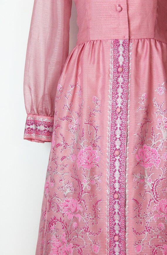 vintage 70s dress / 1970s ALFRED SHAHEEN dress / … - image 7