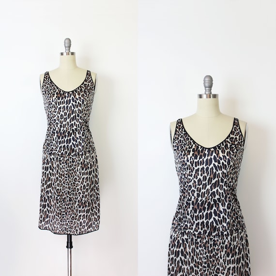 vintage 70s leopard print set / 1970s VANITY FAIR