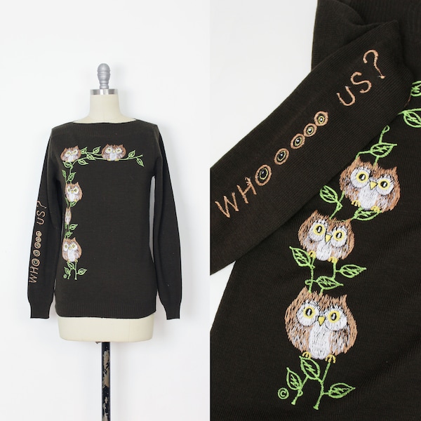 Vintage 70s Novelty Sweater Etsy