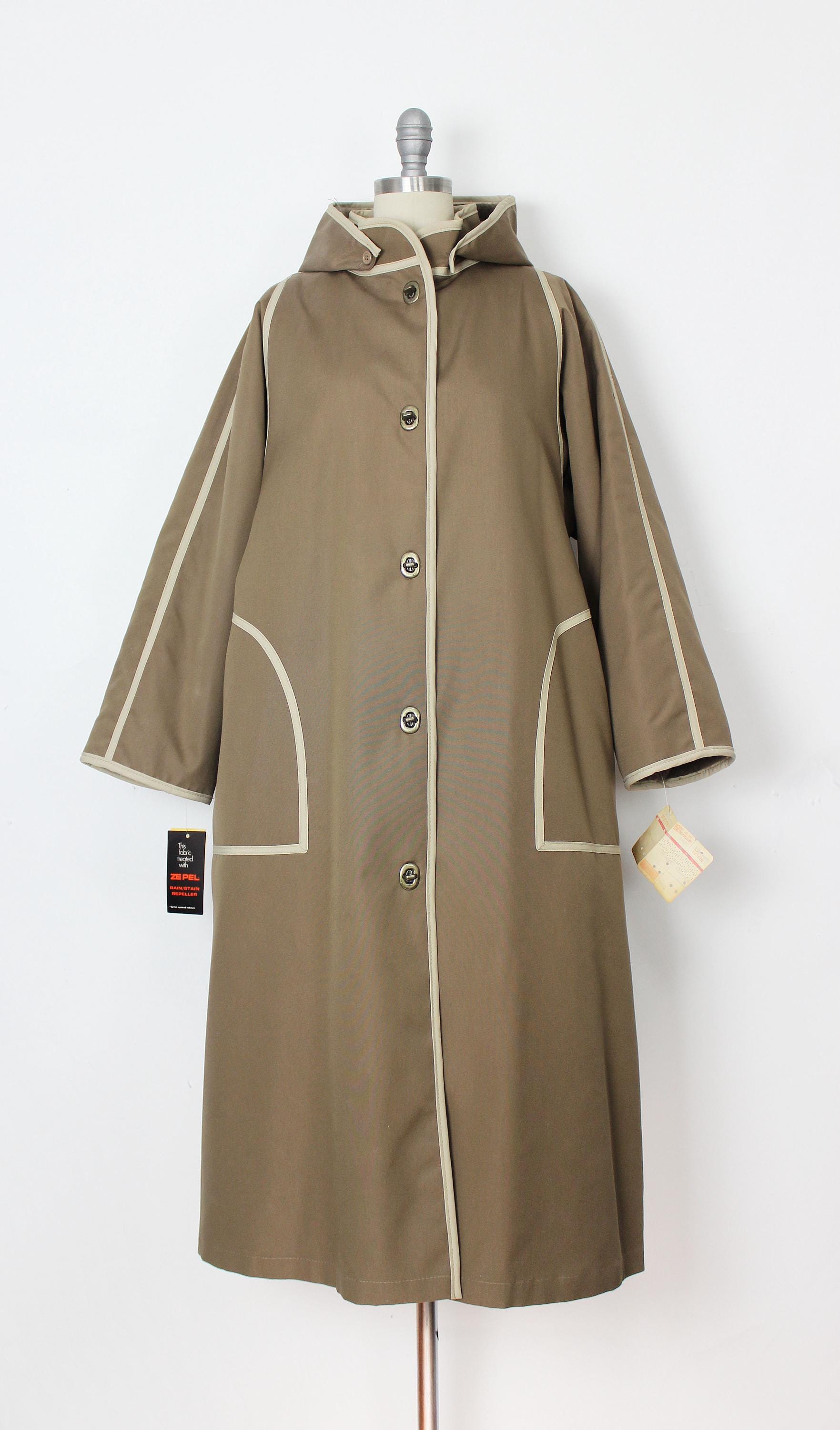Vintage 70s BONNIE CASHIN Hooded Coat / Olive Green Coat
