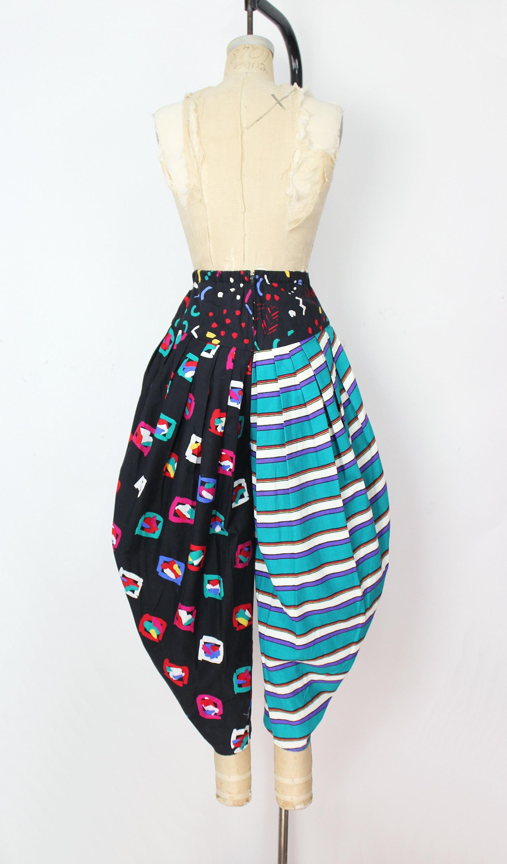 【DISCERNMENT】American Vintage Dart Cotton Balloon Pants Vintage 80s Balloon Pants / 1980s Avant Garde Pants / Wrap