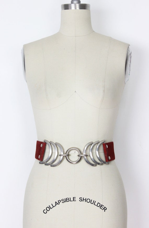 vintage 60s belt / 1960s metal buckle belt / vint… - image 2