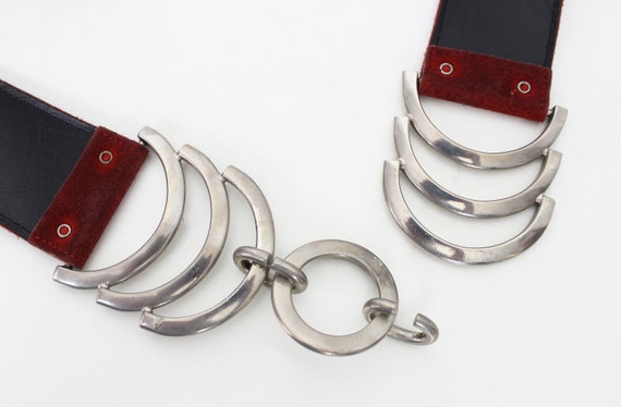 vintage 60s belt / 1960s metal buckle belt / vint… - image 7