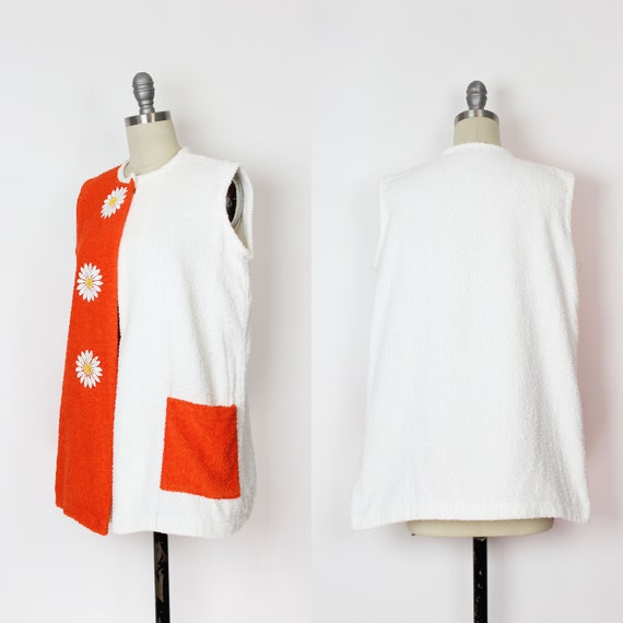 vintage 60s towel top set / 1960s towelling top /… - image 3