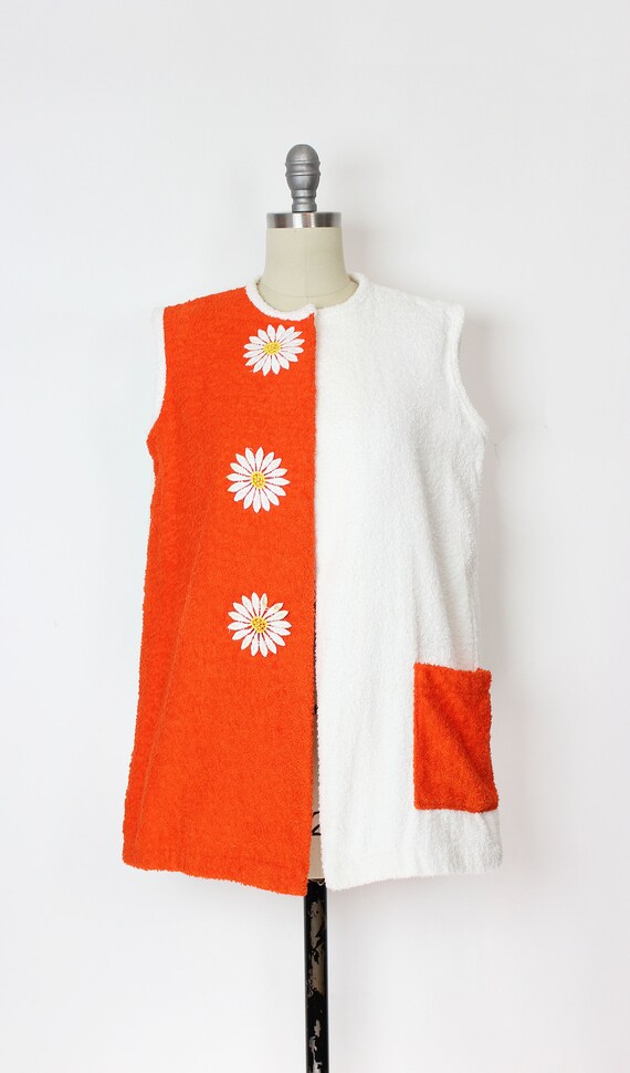 vintage 60s towel top set / 1960s towelling top /… - image 2