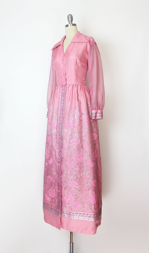 vintage 70s dress / 1970s ALFRED SHAHEEN dress / … - image 3