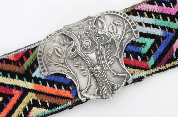 antique art nouveau belt buckle / 1900s belt buck… - image 6