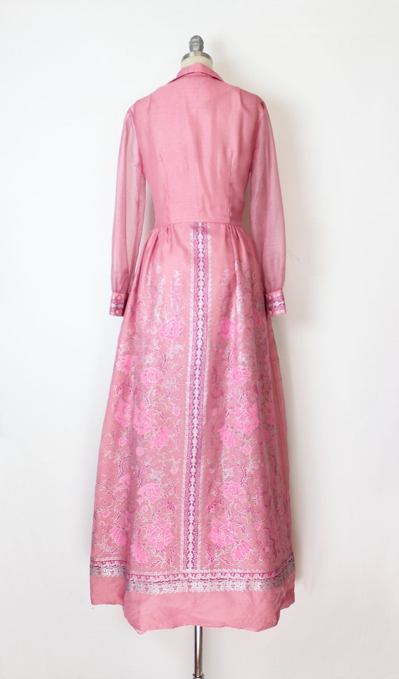 vintage 70s dress / 1970s ALFRED SHAHEEN dress / … - image 4