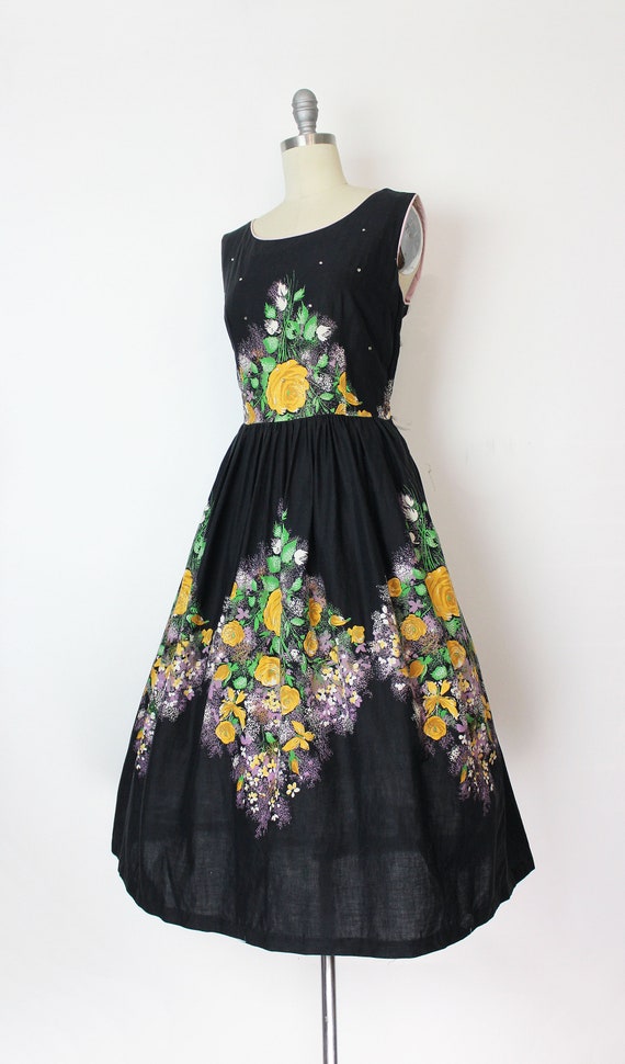vintage 50s dress / 1950s floral cotton dress / 1… - image 3
