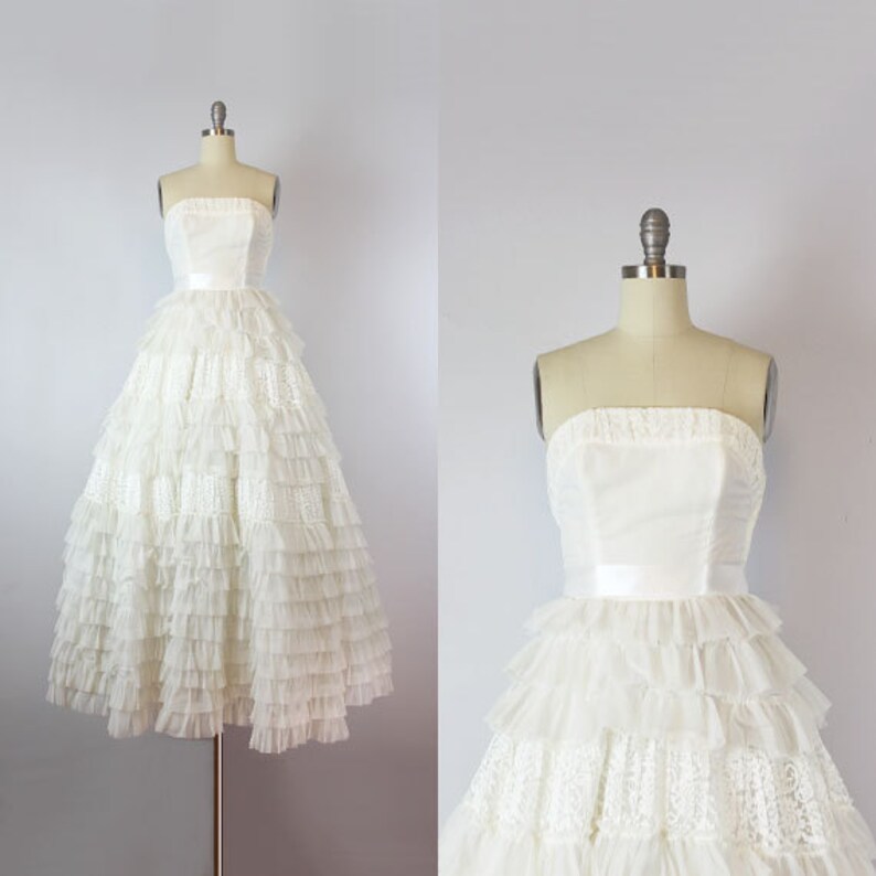 50s Wedding Dress Hibiscus