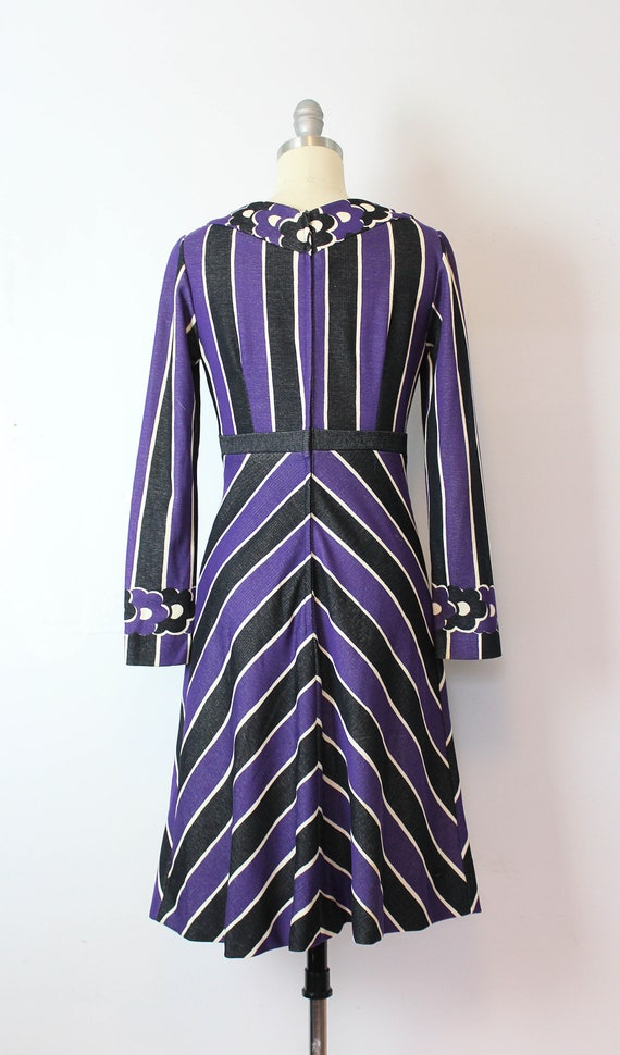 vintage 70s dress / 1970s graphic striped knit dr… - image 4