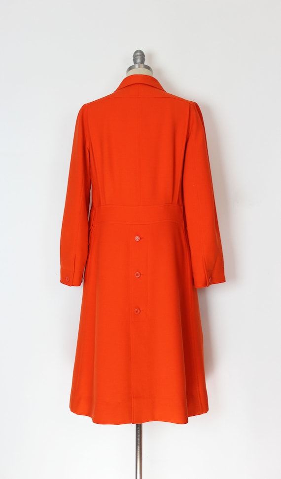 vintage 60s COURREGES coat / 1960s mod orange coa… - image 4