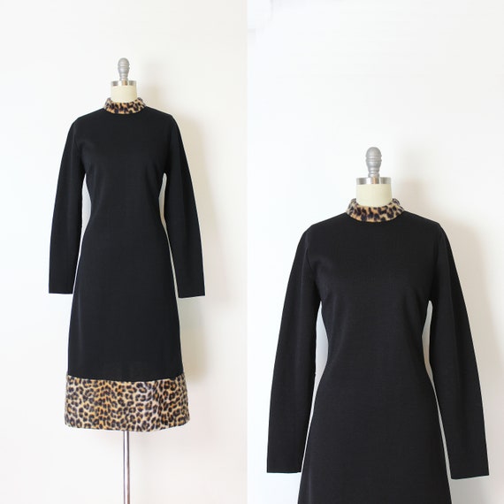 vintage 60s dress / 1960s leopard print dress / fa
