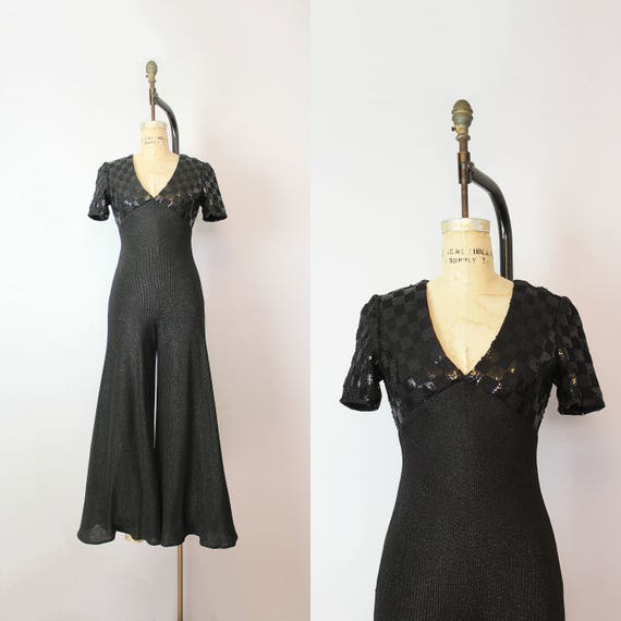 vintage 70s jumpsuit / 1970s LEO NARDUCCI wide le… - image 1