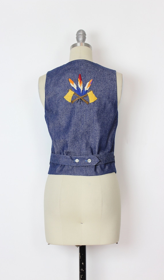 vintage 70s denim set / 1970s embroidered denim j… - image 7