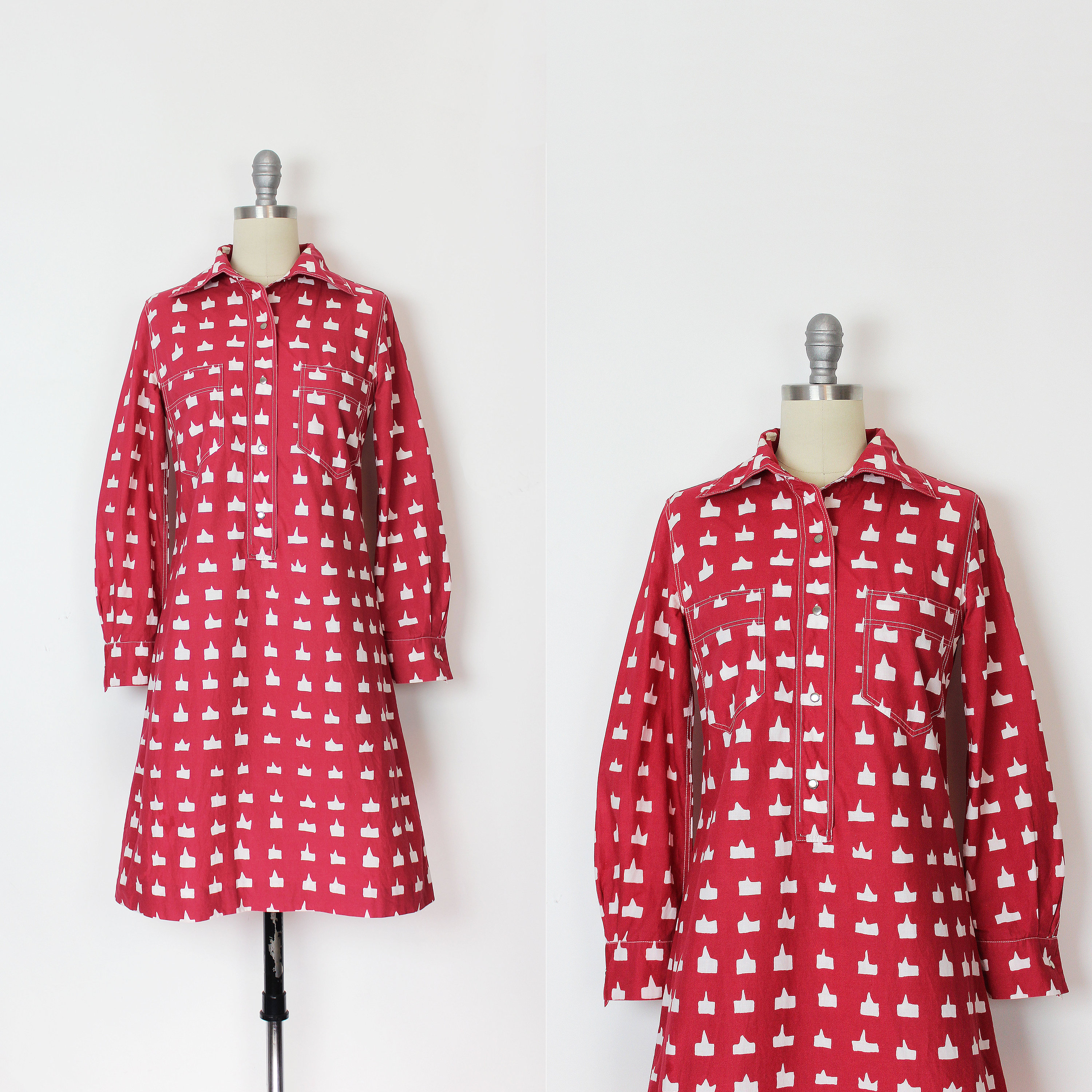Vintage 60s MARIMEKKO Dress 1960s Print Cotton Dress Vintage