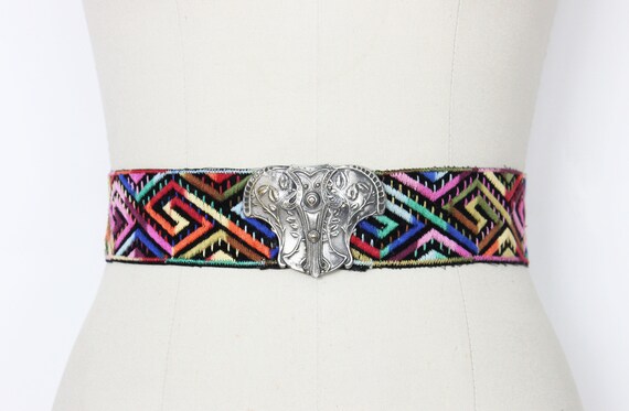 antique art nouveau belt buckle / 1900s belt buck… - image 2