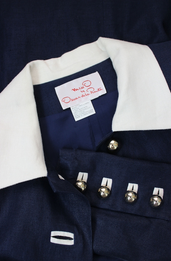 vintage linen blazer / 1980s Miss O Oscar de la R… - image 7