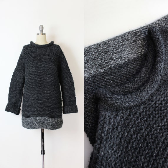 vintage wool sweater / vintage chunky wool sweater