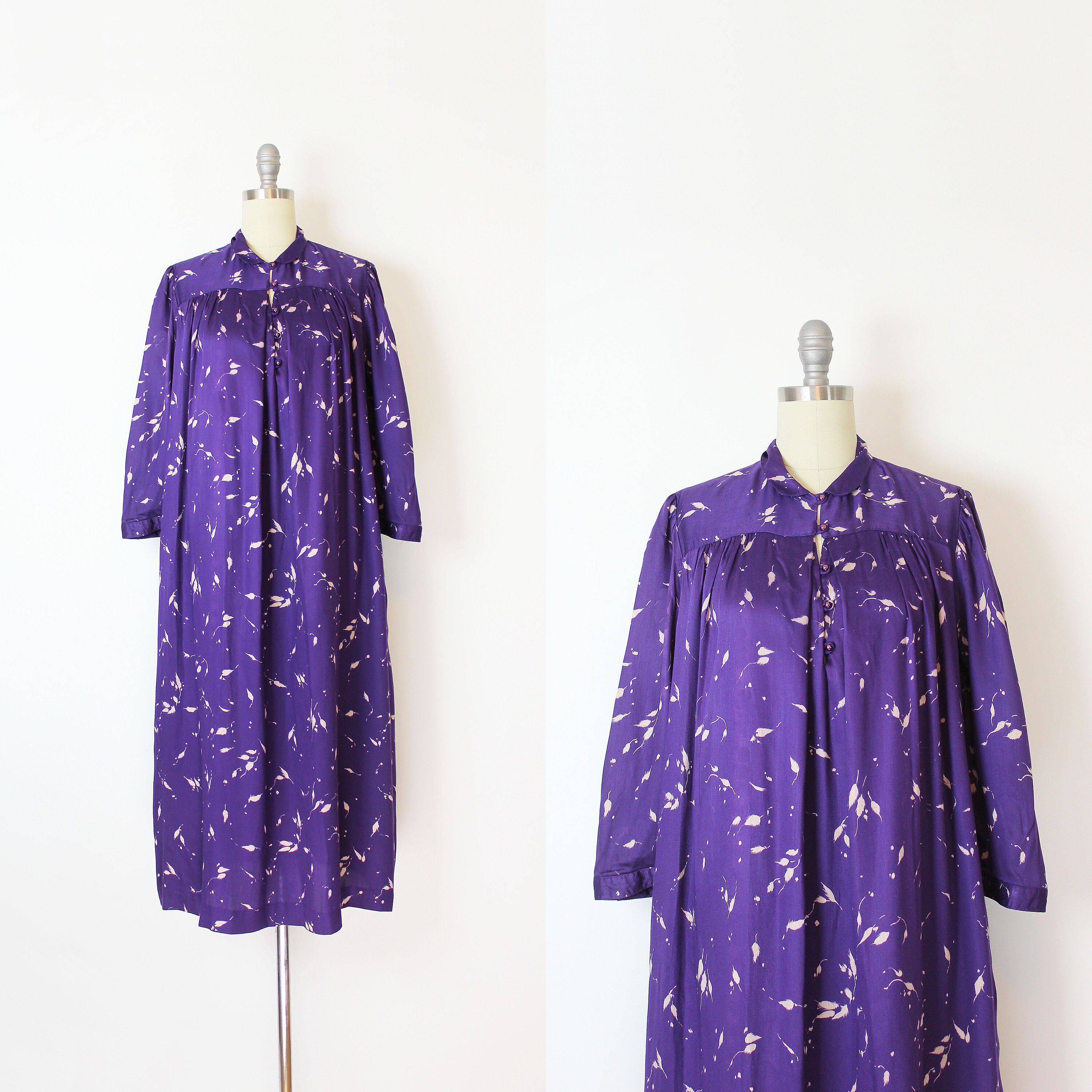 Vintage 70s Smock Dress / 1970s NICOLE 