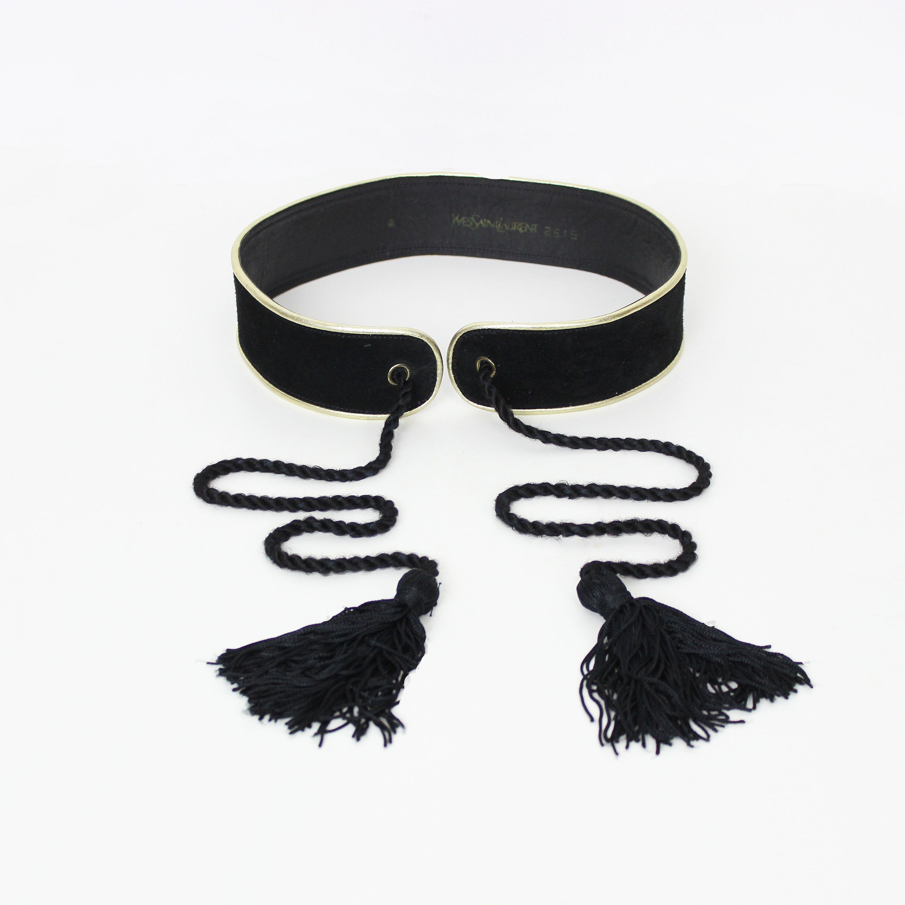 Yves Saint Laurent 1970s Suede Waist Belt · Only One Available YVES SAINT LAURENT Vintage 1970s Brown Suede and Gold  main image 3