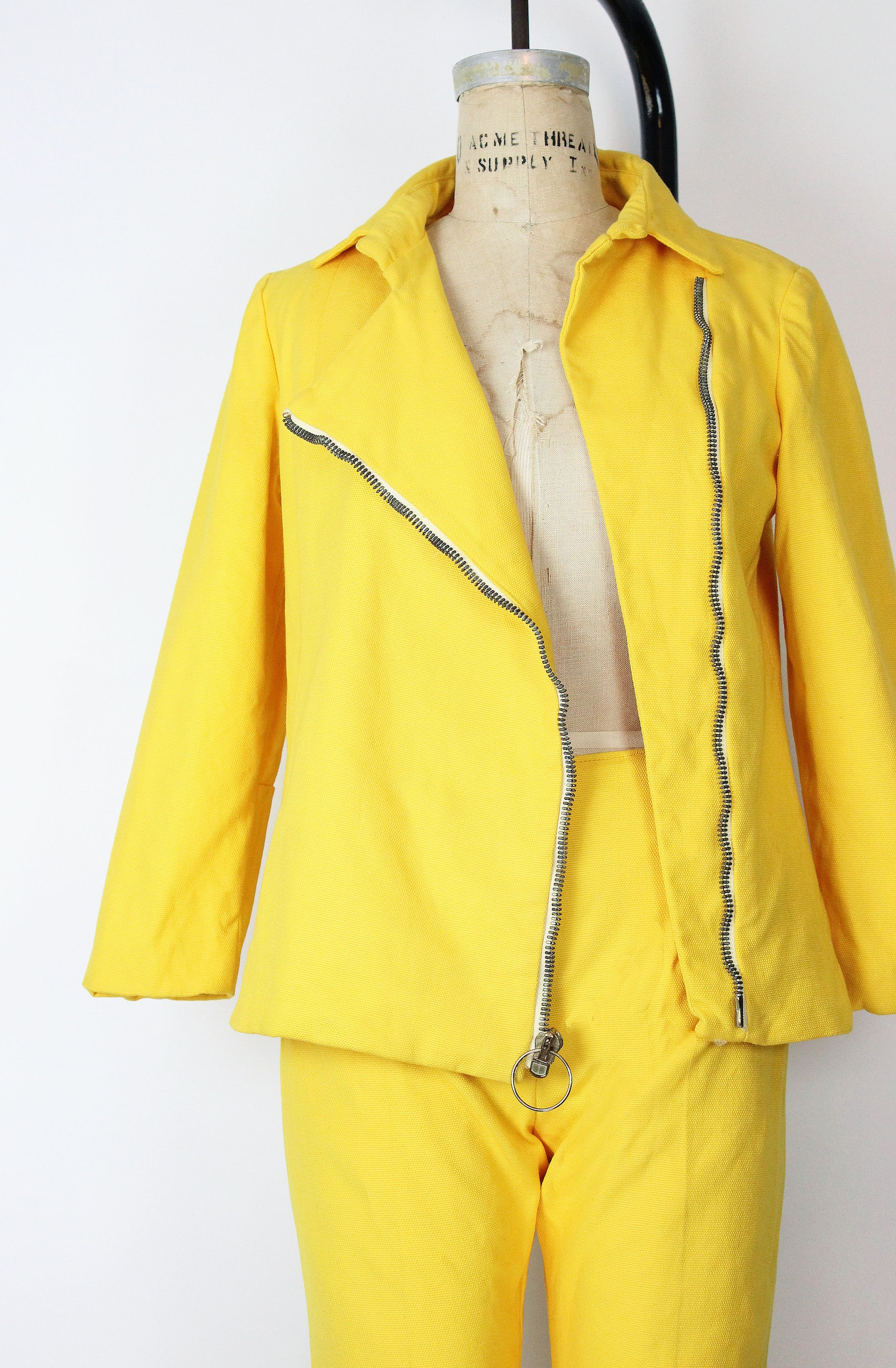 Vintage 60s Mod Suit / 1960s Mod Jacket Pant Set / Mod Moto Jacket ...