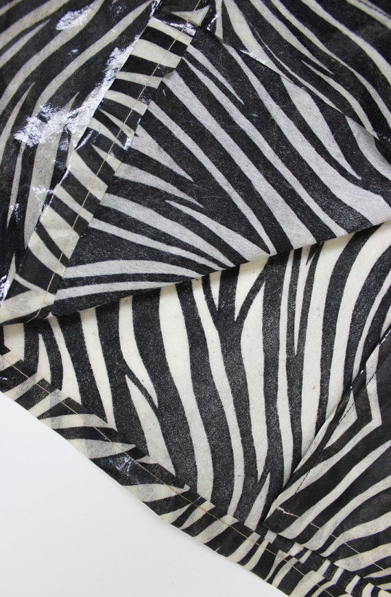 RESERVED / vintage mod raincoat / zebra print raincoa… - Gem
