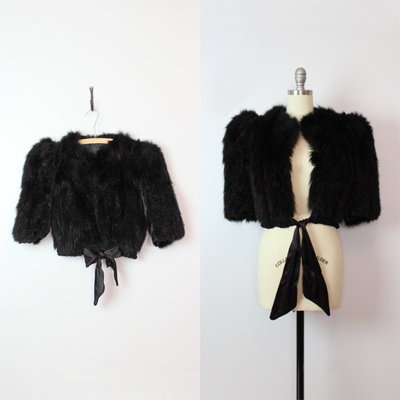 vintage 30s cropped fur jacket / 1930s cropped fur